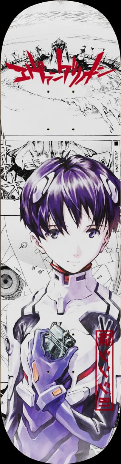 Shinji Ikari, hand-painted, from the Evangelion set