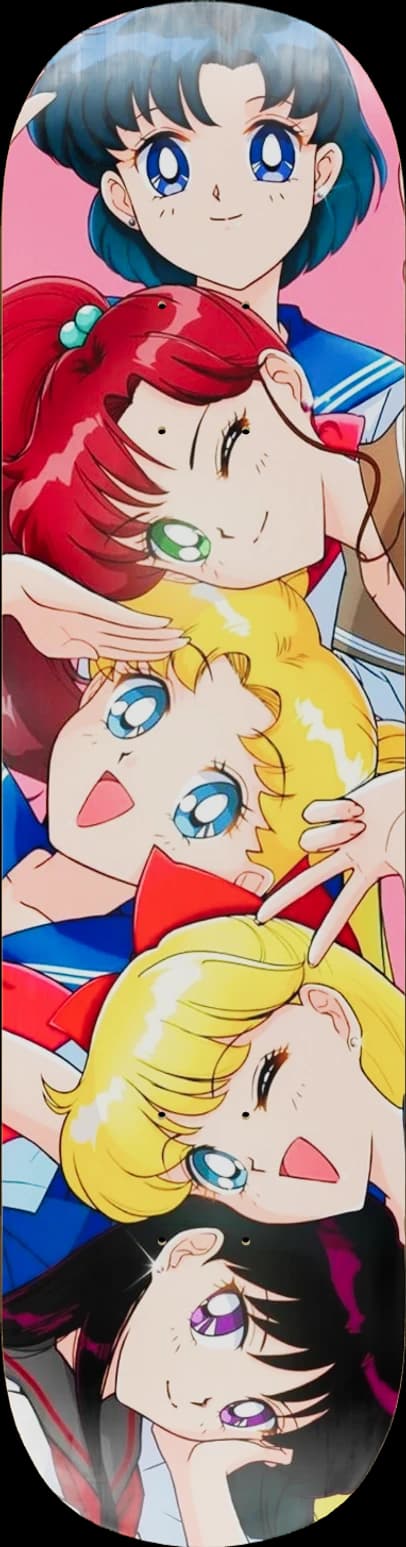 The five guardians of the inner senshi, stacked