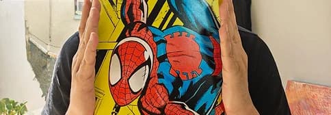 A close-up of a finished hand-painted deck